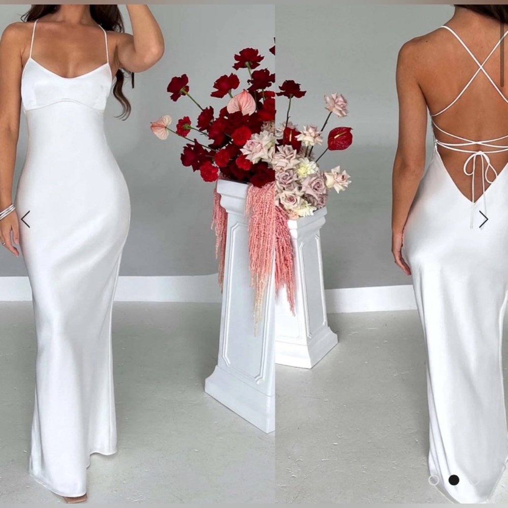 Babyboo White Malika Maxi dress